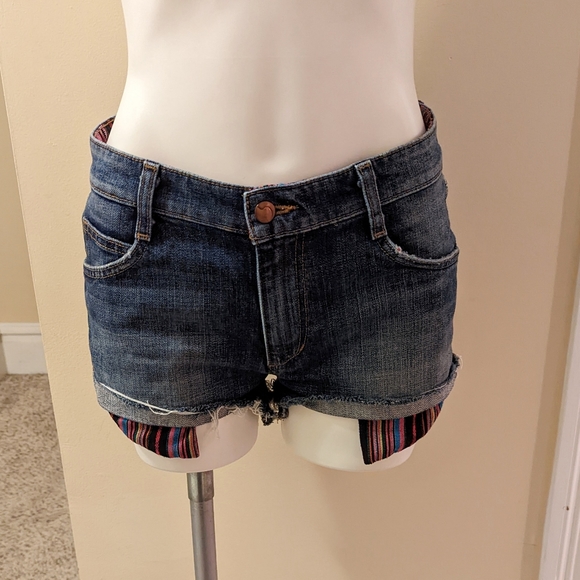 Joe's Jeans Georgie wash shorts with colorful striped lining size 29 - Picture 1 of 7